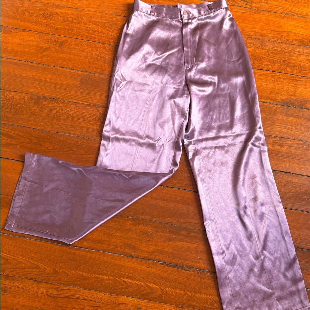 Vintage Lavender Satin Disco Pants!